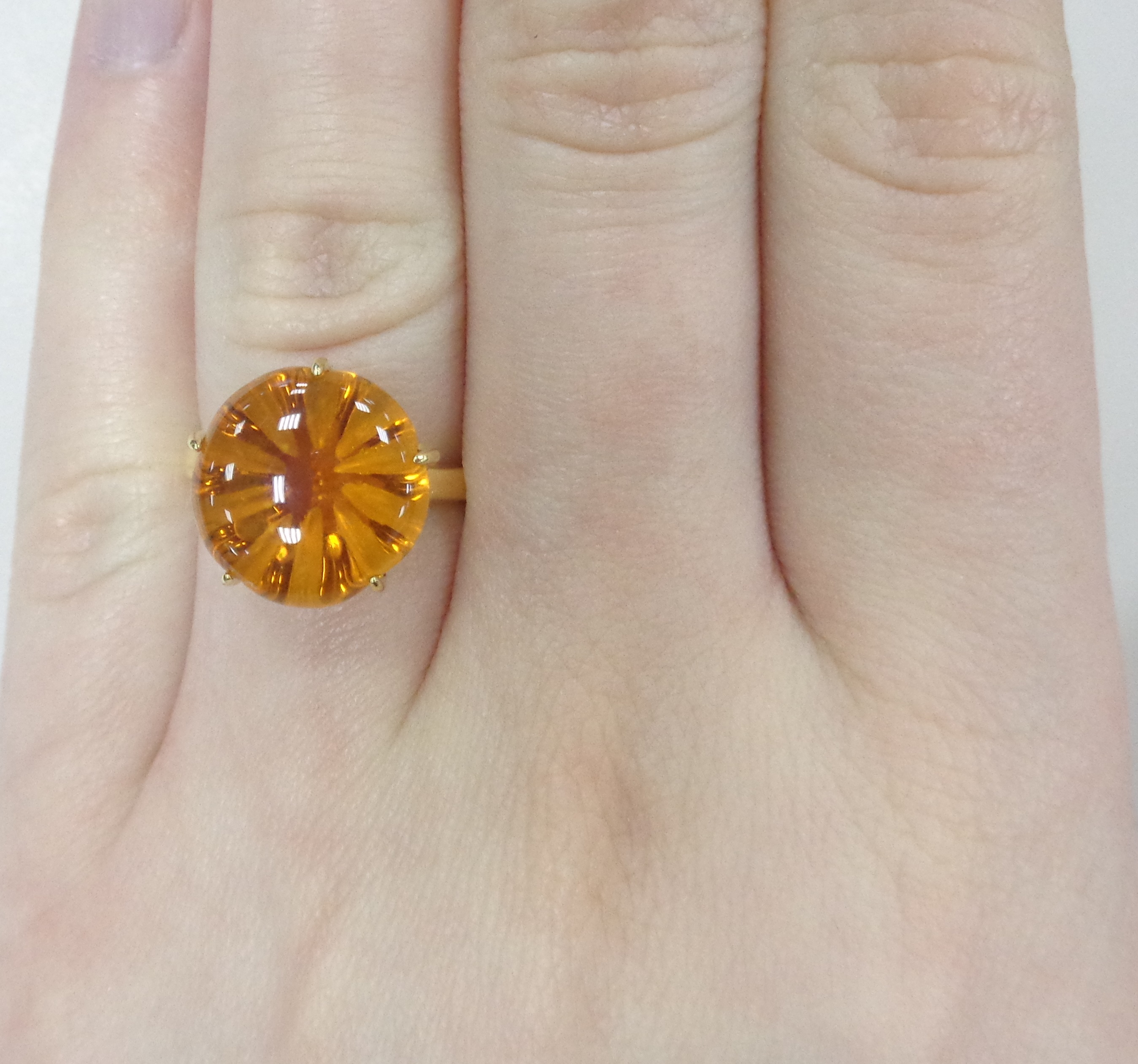 Серебряное кольцо с цитрином